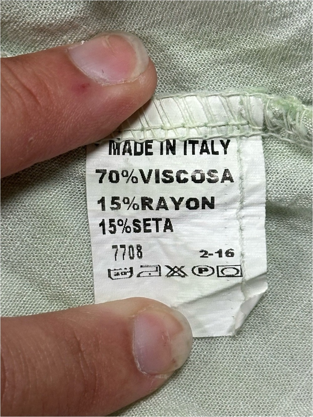 Made in Italy White Green Yellow Ombre Silk Viscose Tunic Swim Cover Up - Picture 5 of 5